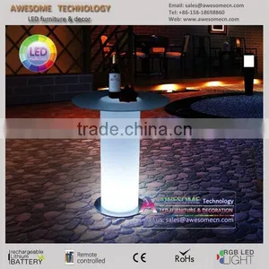Innovative Led Liquor Table, Bar Drinking Table With Glass Top thumbnail-1