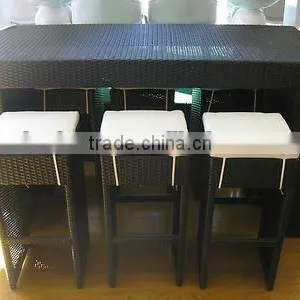 Rattan Modern Space-saving Cube Dining Set for Garden,patio and Outdoor thumbnail-5