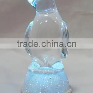 LED RBG Changing Acrylic Crystal Plastic Penguin Animals Toys for Kids thumbnail-1