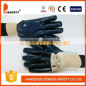 DDSAFETY 2017 Super Blue Nitrile Gloves For Oil Proof thumbnail-1