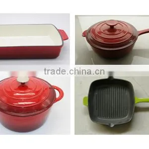 4 CAST IRON ENAMELED COOKWARE ITEMS IN USA/EU/CANADA thumbnail-2