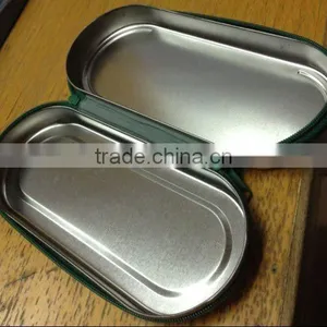 Metal Tin Pencil Box With Zipper, Zipper Tin Box thumbnail-1