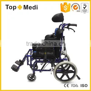 TRW958LBCGPY Reclining Wheel Chair With Reclining High Back, Adjustable Headrest thumbnail-4