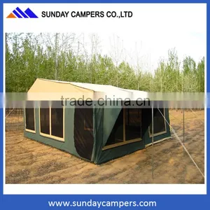 14oz Canvas Trailer Tent With Skylight for Truck Made in China thumbnail-1