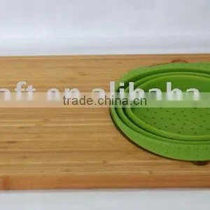 Bamboo Cutting Board With Silicone Bowl thumbnail-1