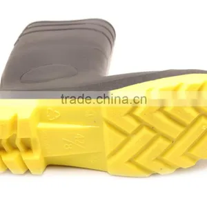 Steel Toe Cap Steel Plate Midsole Protective PVC Safety Rain Boots thumbnail-4