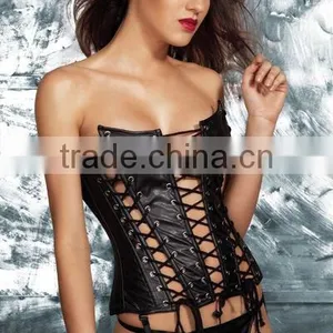 Sexy Leather Lingerie Pvc Corset thumbnail-1