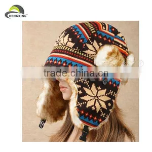 Winter Faux Fur Ski Trapper Aviator Cotton Earflap Hat thumbnail-1