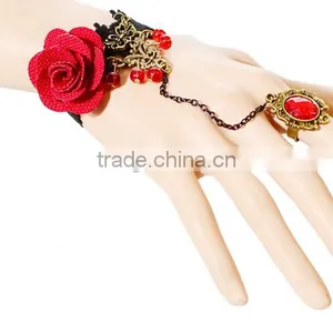 American Export Antique Flower Design Bracelet and Ring Sets Bride Jewelry Set thumbnail-3