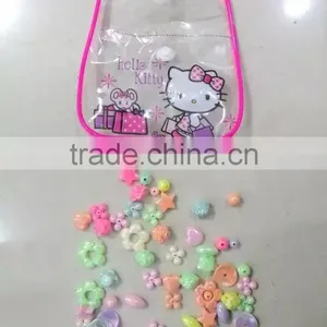 Diy Handmade Acrylic Beaded Set With Custom Logo Bags Pack Early Educational Loose Beads Bags Set for Children Gifts thumbnail-1