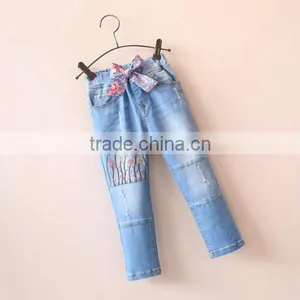Kid Fashion Jeans Denim Jeans for Child Girl Children Lovely Jeans thumbnail-2