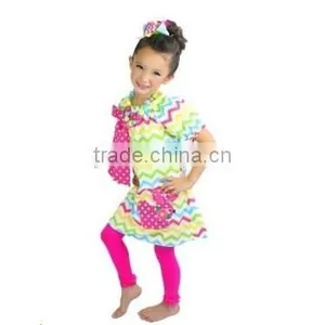 China Supplier Baby Girl Remake Easter Dress Kids Birthday Party Dresses Infant Girl Chevron Remake Frock Design thumbnail-1