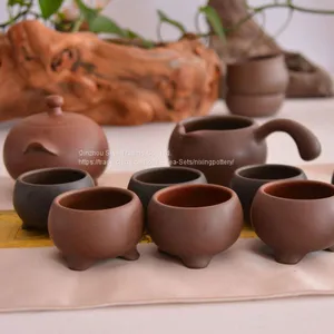 Vintage Chinese Modern Classic Handmade Tea Pot Set With Tea Cups thumbnail-1
