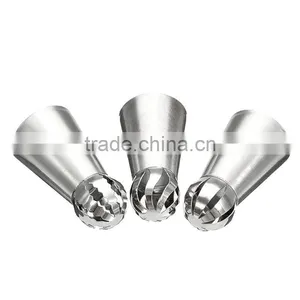 3PCS/LOT Stainless Steel Icing Piping Tips Nozzle Sphere Shape Russian Lcing Piping Nozzles Pastry Tips Decoration thumbnail-4