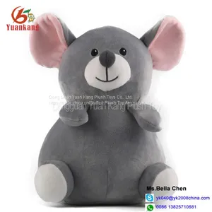 Christmas Stuffed Animal Gray Guinea Pig Toy Cute Fat Grey Plush Mouse Toys With Big Eyes thumbnail-1