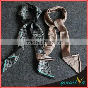 High Quality Printed Wrist Silk Ribbon Hip Hop Scarf thumbnail-1