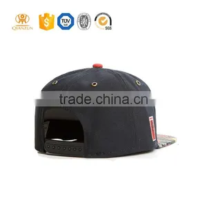 Custom 100% Cotton Black Snapback / Under Floral Flat Brim Print Snapback Hat thumbnail-3