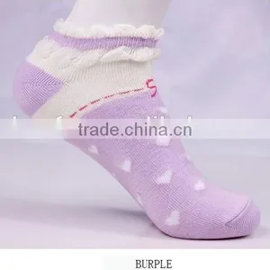 100%cotton Pretty Lace Love Heart Pattern Women Socks thumbnail-5