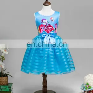 2016 Frozen Elsa Girl Party Dress , The New Children Dress Roses Frozen Elsa ANNA Dress Cartoon Pony BOLI Pony 27312 thumbnail-4