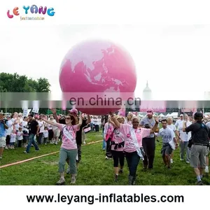 Inflatable Colorful Balloon , Inflatable Pink Earth Balloon, Inflatable Pink Komen Globe thumbnail-1