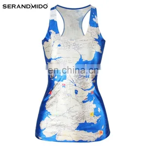 Loose Custom Crop 3d Skull Printing 1005 Polyester Tank Top thumbnail-1