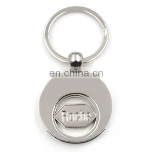 High Quality Zinc Alloy Material Custom Shopping Trolley Coin Keyring thumbnail-1
