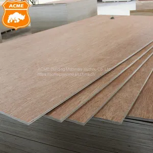 Commercial Furniture Plywood 18mm Laminated Natural Bingtangor/okoume Face Veneer thumbnail-2