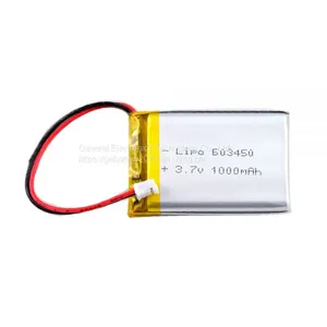 3.7v 1000mah 603450 High Capacity Rechargeable Li-ion Battery thumbnail-1