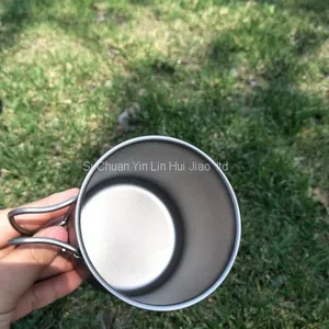 Silver Titanium Cup | Titanium Coffee Mug | Lightweight Mug | Tea Cup | Coffee Lover | Tea Lover | Pure Titanium Tableware thumbnail-2