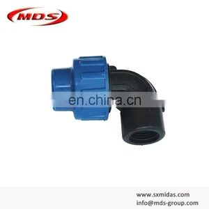 China PN10 PP Quick Compression Pipe Fittings 90 Degree Male Elbow With High Quality thumbnail-6