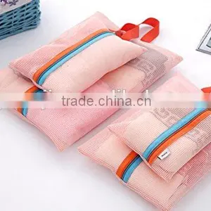 4PCS/Set Multi-Functional Portable Travel Luggage Suitcase Clothes Underwear Packing Cubes Organizer Mesh Storage Makeup Bag Pou thumbnail-4