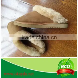 Women's Backless Sheepskin Slippers thumbnail-2