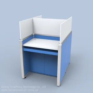 Dividers For Test Center Desk Sound Absorbing Language Lab Table Study Carrel Height Adjustable Library Cubicle For Office thumbnail-1