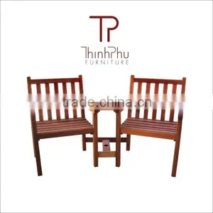 CONITA - BENCH WITH TABLE - High Quality Wooden Outdoor Furniture - Eucalyptus Wood thumbnail-1