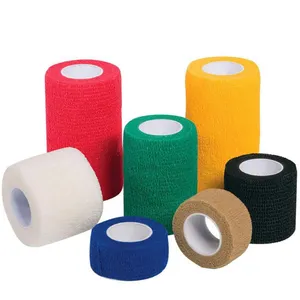 Good Quality CE Certified Hospital Use Crepe Elastic Self Adhesive Cohesive Colorful Bandage thumbnail-1