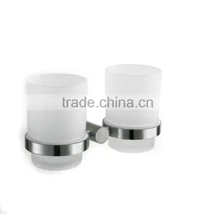 Wall-mounted Bathroom Double Cups Tumbler Toothbrush Holder thumbnail-1