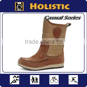 Wiley Herringbone Nylon and Suede Upper Furry Lining Moccasin Boots thumbnail-1