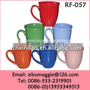 Hot Sale Belly Shape Beautiful Colored Ceramic Tea Promotion Cup Customized Tableware thumbnail-1
