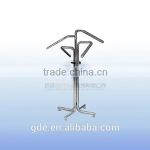 Metal Four Arms Display Garment Rack With Four Wheels thumbnail-1