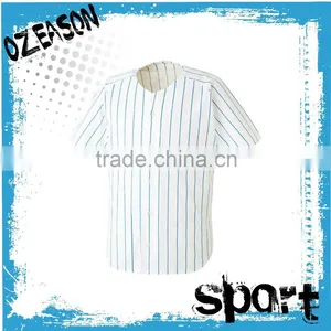Customized Full Sublimation Striped Baseball Jersey thumbnail-3