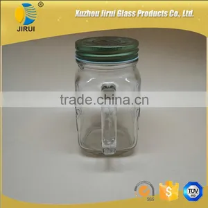 480ml Square Shape Chicken Design Clear Glass Maon Jar thumbnail-5