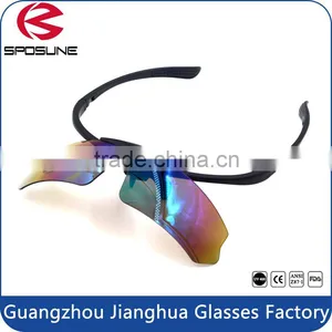Matt Black Replaceable Flip up Polycarbonate Frame uv Protective Eye Gafas thumbnail-4