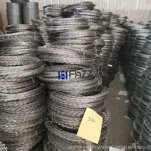SS304 Stainless Steel Concertina Razor Wire Gray Bright Type BTO-22 Diameter 50cm thumbnail-4
