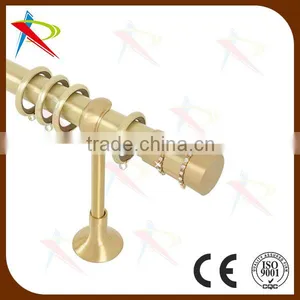 Golden Curtain Rod and Finial Set With Shiny Diamond Decorated thumbnail-1