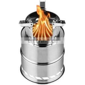 Camping Outdoor Cookware Portable Mini Furnace Factory Direct Stainless Steel Outdoor Fire Stove thumbnail-5