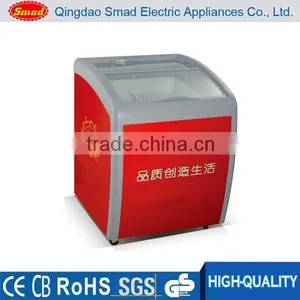 Curved Slide Glass Door Freezer Curved Freezer for Ice Cream thumbnail-1