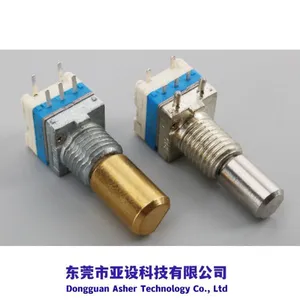 Incremental Rotary Encoder With Switch,Horizontal,Metal Shaft Length 15mm ,10pluse,20detent, for Walkie-Talkie and Electrical Appliances thumbnail-1