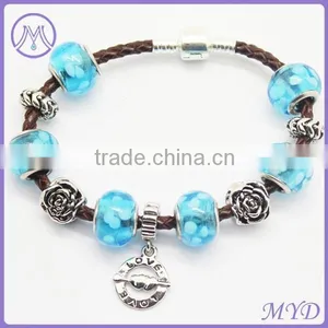 European Style 925 Sterling Silver Plated Women Beaded Bracelets thumbnail-4