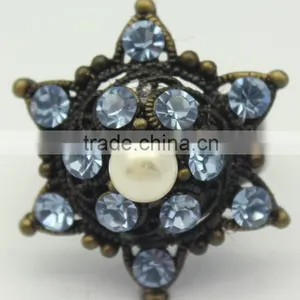 2014 Promotional Gifts Fashion Jewelry Rings Star Rings With Bezel Set Crystal Diamond thumbnail-1
