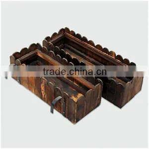 Wooden Planter/Wholesale Cheap Wooden Box Flower Pots thumbnail-3